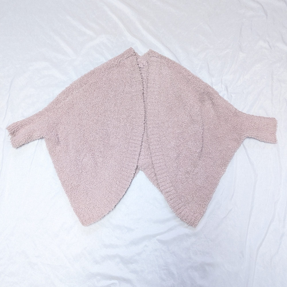 Barefoot Dreams CozyChic Shrug Open Front Cardigan Dolman Sleeve S/M Neutral